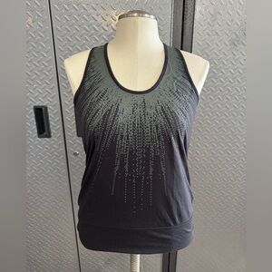 Zumba Fitness Gray Graphic Fitted Tank Top